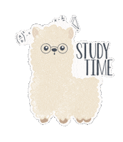 alledams study math alpaca studytime Sticker