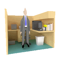 3D Business Sticker by badblueprints