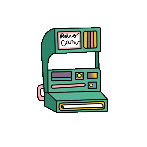 Tichadela giphyupload retro instagram photos Sticker