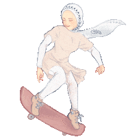 Pink Skate Sticker by EMMA