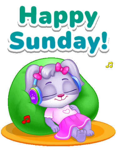 Happy Sunday Summer Sticker by Lucas and Friends by RV AppStudios