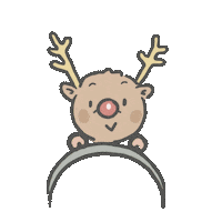 ReenP christmas santa deer reindeer Sticker