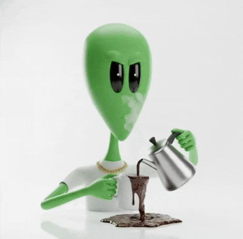 Coffee Mess GIF by Lonely Aliens