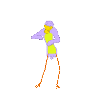 sandkasselstudios dance dancing bird rave Sticker