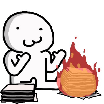 Fire Burn Sticker