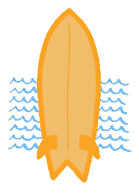 Fish Surf Sticker