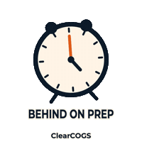 Running Late Food Service Sticker by ClearCOGS