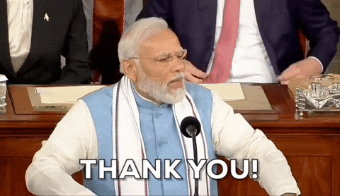 Narendra Modi Thank You GIF by GIPHY News