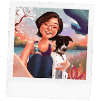 Happy Dog Sticker