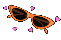 charlieillustrated fashion summer hearts sunglasses Sticker