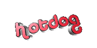 food text wordart hotdog Sticker