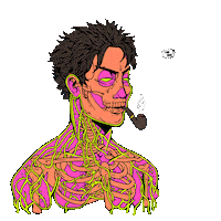 I Am Here Smoke Sticker by BigBrains