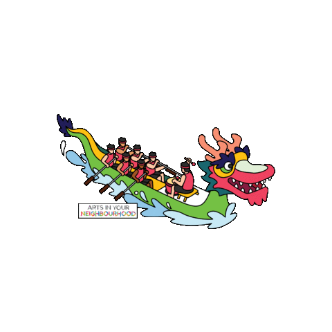 Dragon Boat Art Sticker by National Arts Council Singapore