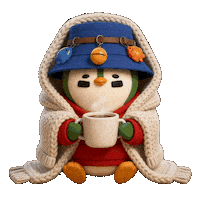 Penguin Hot Drink Sticker by Zaddy