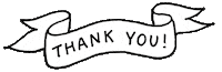Thanks Thank You Sticker by By Sauts // Alex Sautter (formerly Pretty Whiskey)