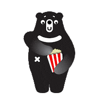 Moon Bear Popcorn Sticker by Animals Asia
