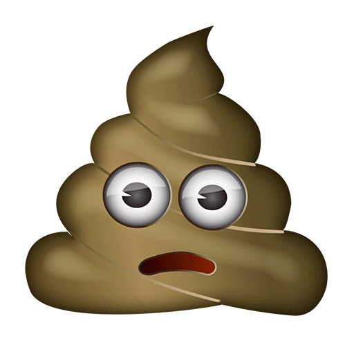 emojitheiconicbrand giphyupload emoji poop nervous Sticker
