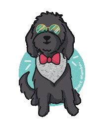 Cool Dog Sunglasses Sticker