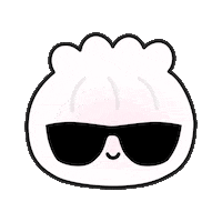 wontoninamillion cool sunglasses dumpling steamie Sticker