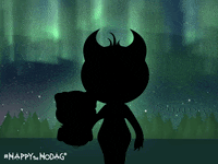 HappyTheHodag stars hug night good night GIF