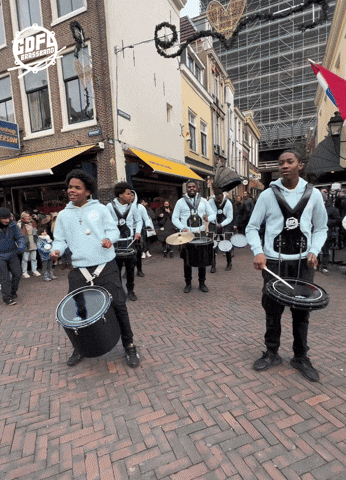 gdflbrassband giphyupload dance scream drums GIF