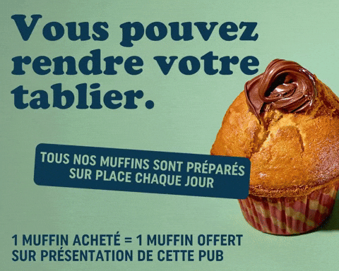 Muffin Tablier GIF by Columbus Café & Co