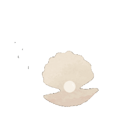 HoneypressDesign summer sea pearls oyster Sticker