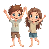 Boys Girls Jump Rope Sticker