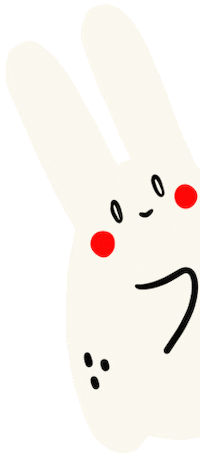 Bunny Hello Sticker by Misu Juju