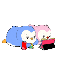 Watching Youtube Sticker by Pudgy Penguins