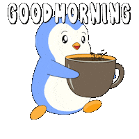 Good Morning Running Sticker by Pudgy Penguins