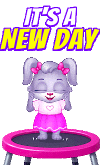 Jumping Good Morning Sticker by Lucas and Friends by RV AppStudios