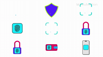 Animated Fingerprint Id Icons Set