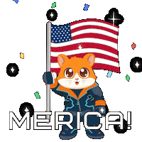 Celebrate American Sticker by Hamieverse
