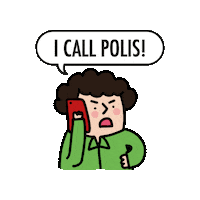 Angry Police Sticker by The Singaporean Dream