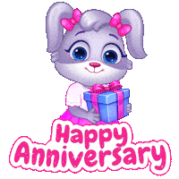 Celebrate Happy Anniversary Sticker by Lucas and Friends by RV AppStudios