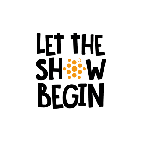 Let The Show Begin Brand Sticker by livewelt