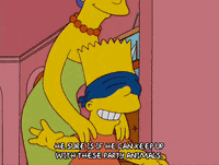 bart simpson smoking GIF