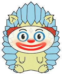 WilFrosty clown hedgehog noob bruhmoment Sticker
