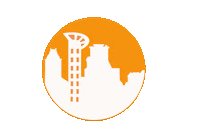 Orange Button Sticker by DZ BANK AG