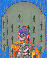 Blue Light Glitch GIF by davidvnun