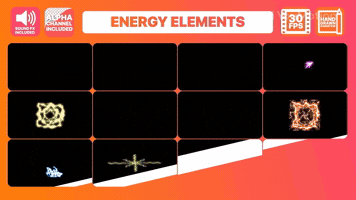 Animated Electric Energy Elements