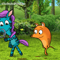 TreehouseDirect dog looking pony searching GIF