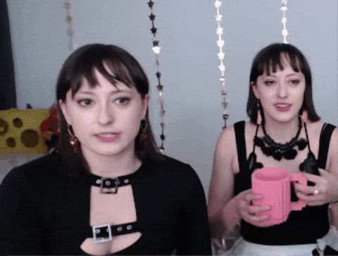 Sipping Twin Sisters GIF