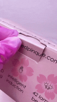 tickledpinque pink nails led lamp GIF