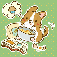 Baking Welsh Corgi GIF by Lazy Corgi