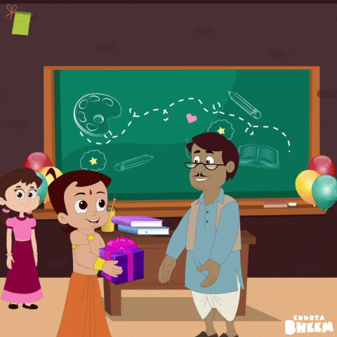 Gratitude Teachers GIF by Chhota Bheem