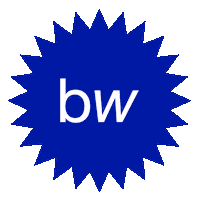 baduraworks blue white star digital Sticker