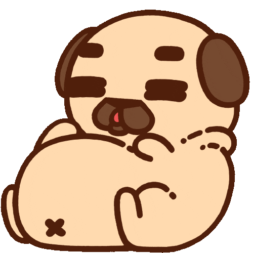 Pugs Burp Sticker by Puglie Pug