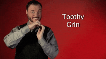 sign language toothy grin GIF by Sign with Robert